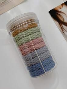 EMERY ROSE 10入組素色髮圈 - 彩色 - 查看 3