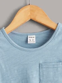 SHEIN Young Boy 3 Packs Patch Pocket Solid Tank Top Boys Tank Tops3 Pack Tops, School, Campus, College