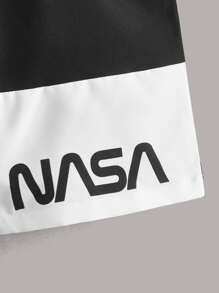 SHEIN Boys Letter Graphic Colourblock Shorts - Multicolor - View 3