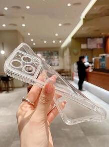 水鑽邊框拼接透明手機殼 - 無色 - 查看 5