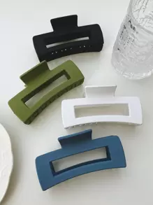 4pcs Solid Geometric Hair Claw - Multicolor - View 1