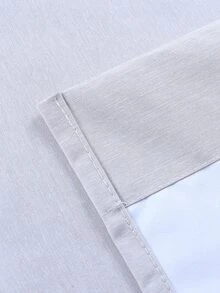 1pc Beige Darkened Grommet Window Curtain - Khaki - View 3