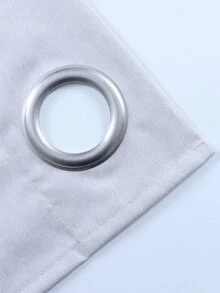 1pc Beige Darkened Grommet Window Curtain - Khaki - View 2