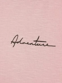 Manfinity VCAY Tops Nam Lá thư Giải trí - Màu Hồng baby - Xem 4