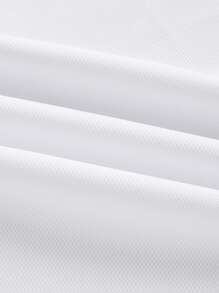 GENTILAND Men Horse Print Contrast Trim Polo Shirt - White - View 4