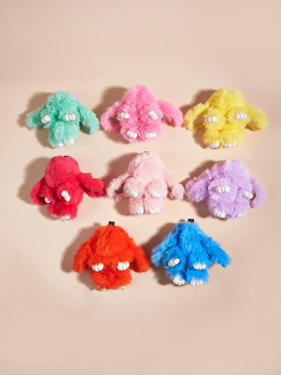 1 Pieza Muñeco De Peluche De Conejo De Color Aleatorio - Multicolor - Ver 1