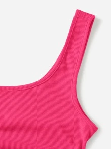 SHEIN EZwear Top mit einer Schulter frei, Ausschnitt, Tunnelzug