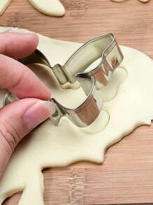 5 piezas Molde de galleta en forma de mariposa - Plateado - Ver 3