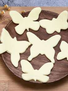 5 piezas Molde de galleta en forma de mariposa - Plateado - Ver 4