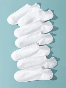 7pairs Men Minimalist Ankle Socks - White - View 1