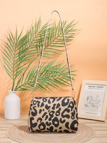 Leopard Print Shoulder Bag - Multicolor - View 2