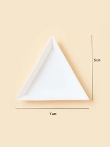 10个白色塑料三角珠子分拣托盘 美甲托盘 珠宝拣选盘 适用于钻石首饰、美甲用品、美甲工具、美甲艺术工具、返校季、美甲、美甲工具（适用于假指甲） - 白色 - 查看 5