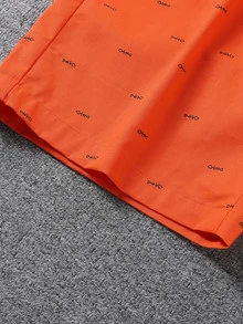 Manfinity RSRT Men Allover Print Drawstring Shorts - Orange - View 3