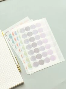 6 miếng dán màu hỗn hợp tròn - Nhiều màu - Xem 4