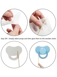 30pcs Gender Reveal Party Photobooth Prop - Multicolor - View 3