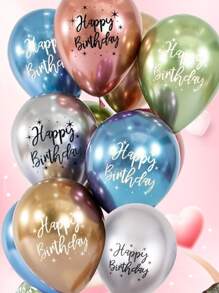 10pcs Birthday Party Balloon, Christmas - Multicolor - View 3