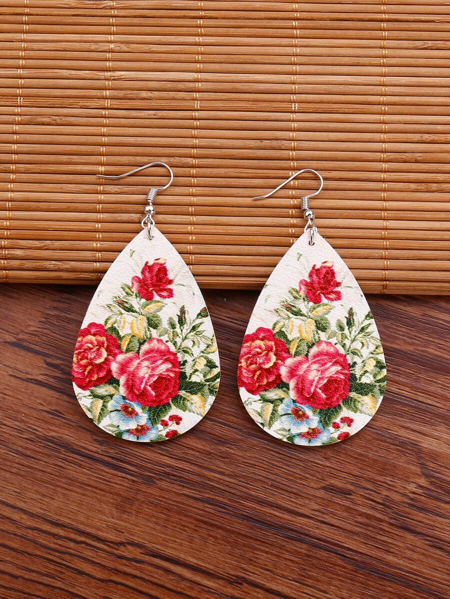 EMERY ROSE bông tai thả in hoa - Nhiều màu - Xem 1