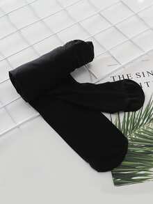 Maternity Solid Tights - Black - View 2