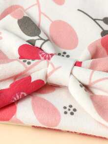 Bộ chăn & mũ 2 cái in hoa cho bé - Nhiều màu - Xem 3