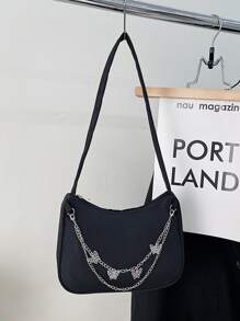 女孩金屬蝴蝶裝飾法棍包