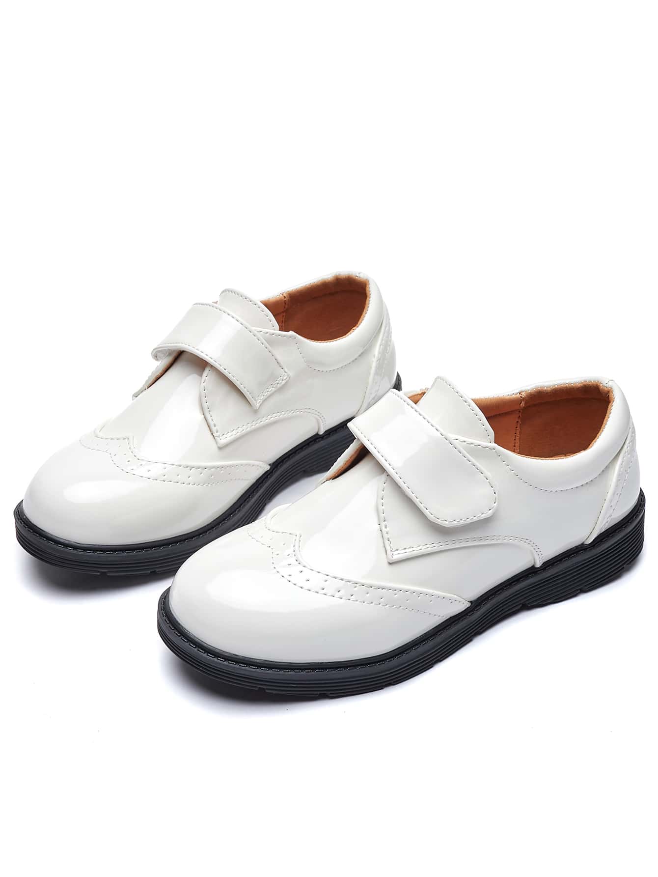 男孩針腳細節平底鞋 - 白色 - 查看 1