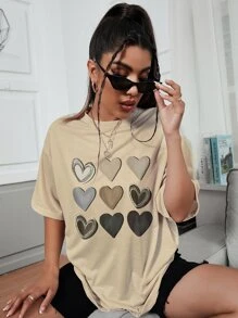 Áo thun nữ Tim Giải trí - Màu Khaki - Xem 1