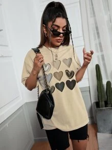 Áo thun nữ Tim Giải trí - Màu Khaki - Xem 5