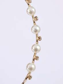 Faux Pearl Decor Headband Elegant - Multicolor - View 3