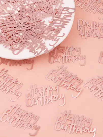 1pack Birthday Party Decorative Confetti, Glitter Rose Gold Throwing Confetti For Birthday Party,Christmas