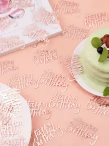 1 包生日派对装饰彩纸，闪光玫瑰金抛洒彩纸，适合生日派对、圣诞节 - 玫瑰金 - 查看 2