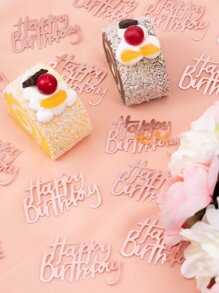 1 包生日派对装饰彩纸，闪光玫瑰金抛洒彩纸，适合生日派对、圣诞节 - 玫瑰金 - 查看 5