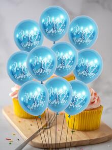 Bộ bong bóng sinh nhật 10 cái - Màu xanh lam - Xem 3
