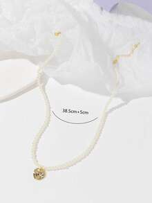 Vòng charm Ngọc trai giả Đính cườm Dây chuyền - Nhiều màu - Xem 3