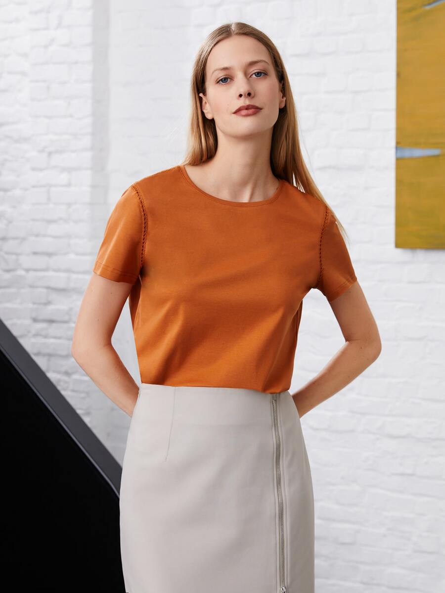 MOTF PREMIUM 直筒蕾絲花邊T恤