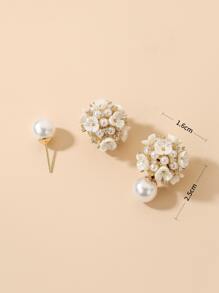 Andkiss 2 chiếc bông tai đính ngọc trai giả hình hoa Valentine, Mẹ, Mẹ, Ngày của Mẹ, Quà tặng - Nhiều màu - Xem 4