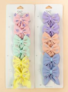 12 cái Bé Gái Mới Biết Đi Ngôi Sao In Kẹp Tóc - Màu xanh bụi bặm - Xem 1