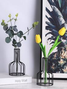 1 cái bình sắt trang trí thủ công - màu đen - Xem 2