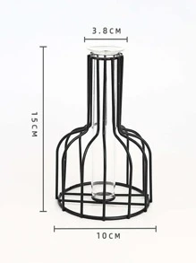 1 cái bình sắt trang trí thủ công - màu đen - Xem 3