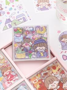 100 chiếc Hình dán Đồ họa Hoạt hình - Nhiều màu - Xem 4