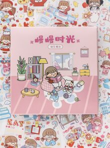 100 chiếc Hình dán Đồ họa Hoạt hình - Nhiều màu - Xem 5