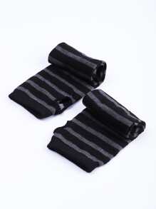 Tay áo in sọc - Màu xám đen - Xem 3