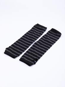 Tay áo in sọc - Màu xám đen - Xem 4