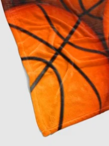 籃球印花毯子 - 彩色 - 查看 3