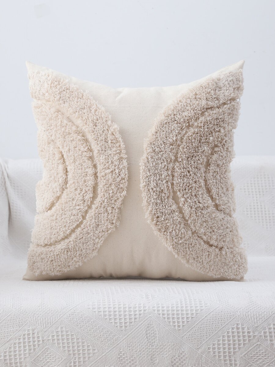 Tufted Cushion Cover Without Filler - Beige - View 1