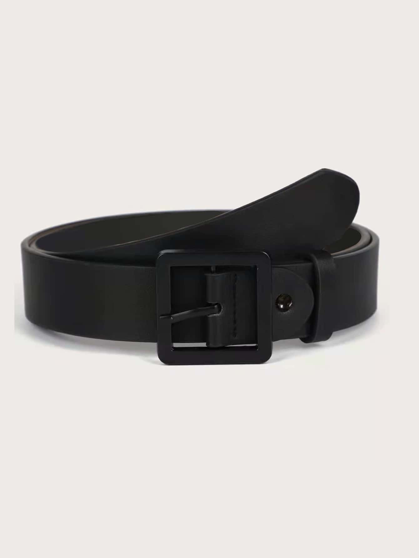 Thắt lưng khóa địa phong cách đơn giản cho quần jean và váy - màu đen - Xem 1