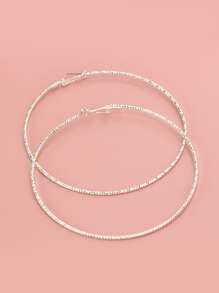 極簡風格圓耳環