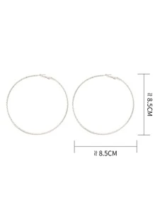 極簡風格圓耳環