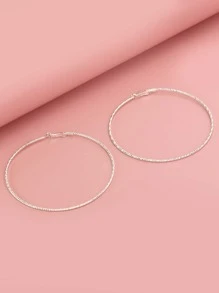 極簡風格圓耳環