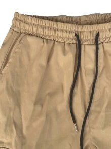 Claim Dot Lỏng lẻo phù hợp Nam Quần Cargo Với Flap túi - Màu Khaki - Xem 5