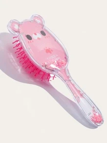 1pc Cartoon Bear Hair Brush - Pink - View 1